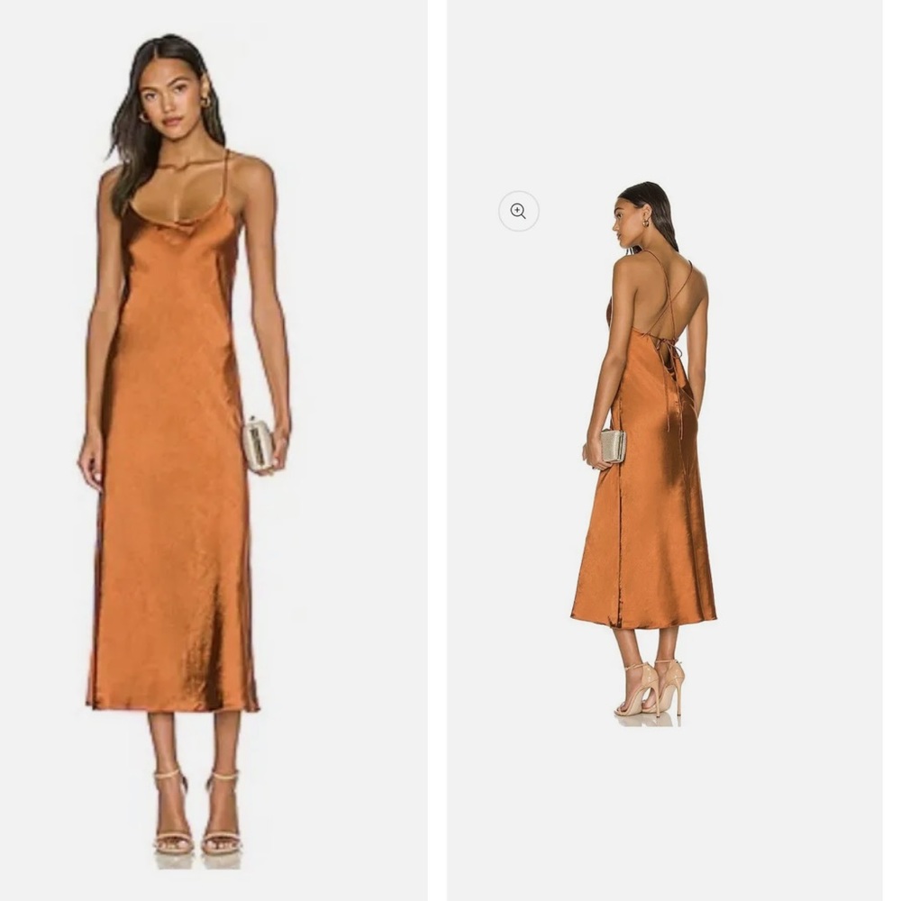 Rust Satin Dress BNWT